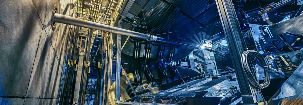 Blick in den Magneten des LHCb-Detektors